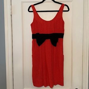 Red Polka Dot Dress With Pockets